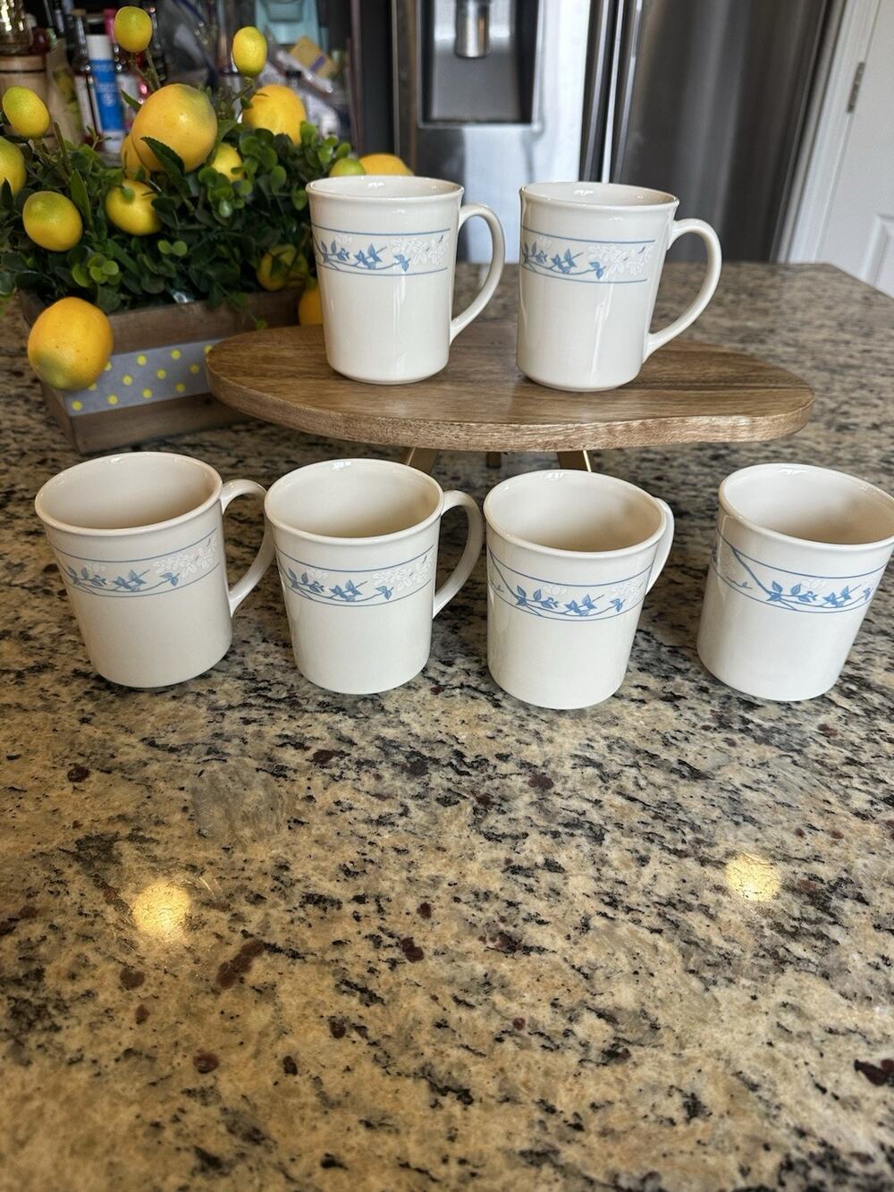 Set Of 6 Corning Corelle First of Spring Coffee Mugs 4” H
